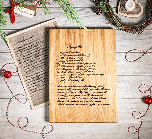 Personalized Recipe Cutting Board - Gift for Wedding, Anniversary, Christmas, Bridal Shower, Housewarming and Other Holidays - Engraved Wooden Cutting Board Gift for Parents, Family, Friends - view 2