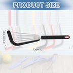 uxcell Silicone Fish Spatulas with Handle Kitchen Cooking Spatula for Egg, Fish, Pancake Black
