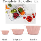 The Silicone Kitchen Reusable Silicone Baking Cup Silicone Muffin Liners for Cupcakes, BPA Free, Regular, 24 Pack, Pink Gray Blue
