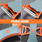 2 In 1 Fruit Peeler,Peeling and shredding Vegetables Potato Vegetable Peeler Carbon Steel Blade,Multi Function Stainless Steel Vegetable Peeler with Straight and Serrated Blades (2PCS-B)