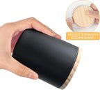 Thick Candle Jars for Making Candles 16 Pcs, 7 OZ Empty Jars with Wood Lids for Candle Making, Sample Container, Matte Black