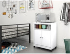 Ameriwood Home Good to Go Landry Microwave Cart, White