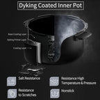 [CUCHEN] CRH-TWK1040WUS | Induction Heating Dual Pressure Rice Cooker 10 Cup (Uncooked) | Non-stick Coating | Stainless Cover | High/Non-Pressure | Easy Open Handle | Auto Steam Clean | Made in Korea