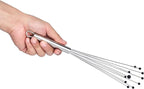 Restaurantware-German Standard 12.6 Inch Ball Whisk, 1 Kitchen Whisk With Silicone Balls - Ergonomic Handle, Dishwashable, Stainless Steel Manual Egg Beater, Durable, For Whisking, Stirring, Mixing