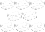 Clear Plastic Storage Bins, Small Fridge Organizer Kitchen Organizers and Storage Containers Bathroom Organization and Storage Bin for Makeup Organizer, fruits, Chips, Perfume, Skin Care, crafts