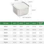 CuBE Low 3PCS Set Stainless Steel Food Storage Containers With Lids and 3 Net Kitchen Appliances Dishwasher Safe Premium South Korea