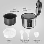 COMFEE' Rice Cooker 10 cup Uncooked/20 cup Cooked , Rice Maker, Steamer, Saute, Steamer and Warmer, 5.2 QT Large Capacity, Brown Rice, Quinoa and Oatmeal, 8 One-Touch Programs
