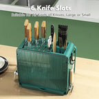 Knife Holder Organizer Stainless Steel Rack This multifunctional kitchen storage rack with Utensil (Green) version:No cutting board rack