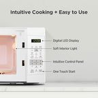 COMFEE' EM720CPL-PM Countertop Microwave Oven with Sound On/Off, ECO Mode and Easy One-Touch Buttons, 0.7 Cu Ft/700W, Pearl White