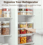 Pop Food Storage Containers Set Airtight Food Storage Containers with Pop Lids, Kitchen Pantry Organization and Storage, Cereal, Rice, Flour, Pasta & Snack Container, BPA Free, 3 x 1.2Qt