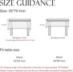 ISAENNE Designer Christmas Red Table Cloth for Rectangle Table,Linen Tablecloth with Snowflakes Pattern,Wrinkle Resistant Decor Tablecloths for Dining Kitchen Thanksgiving,55"*79"-Carol C
