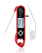 Brigii Meat Thermometer, Instant Read Digital Thermometer-Waterproof/Backlight, 43in Extended Probe and Folding Probe, Oven-Safe Design, Kitchen Food Thermometer for Deep Fry, Grilling, BBQ