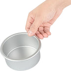 Restaurantware-Met Lux 4 x 2 Inch Straight-Sided Baking Tin, 1 Round Cake Pan - Oven-Ready, Freezable, Anodized Aluminum Round Baking Pan, Greaseproof, For Layer Birthday Cake