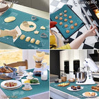 Silicone Pastry Mat 32" x 24" Extra Thick Non Stick Baking Mat with Measurements and Edge Heightening, Food Grade Silicone Rolling Mat for Pastry, Bread, Cookies, Pizza, Fondant, Pasta - view 6