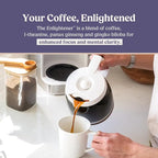 Bulletproof The Enlightener Ground Coffee, 10 Ounces, Medium-Dark Roast Enhanced Coffee with L-Theanine, Panax Ginseng and Gingko Biloba, Supports Mental Clarity, Focus, and Memory