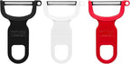 Vegetable Peeler, Swiss Made Sharp Peelers for Kitchen, Set of 3 Y Peeler for Potatoes, Apple Peeler, Vegetables, Fruits, Carbon Blade, Dishwasher Safe