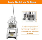 INTSUPERMAI Manual Dough Divider Rounder 36pcs Commercial Dough Cutter DIvider Cutting Machine Hydraulic Hand Press Dough Equal Divider Maker Lump Spacer Bakery for Bread