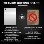 Katuchef Titanium Cutting Board,2026 New 100% Pure Titanium Cutting Boards for Kitchen,Non toxic Doubld-Side Durable Chopping Boards, Easy to Clean and Store(1PC-XL:18.11 * 11.81)