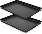 P&P CHEF 16 Inch Baking Cookie Sheet Pan, Carbon Steel Oven Tray, Non Stick Bakeware for Cooking Baking Bread Meat Vegetables, Sturdy & Healthy, Easy Clean, 2Pcs