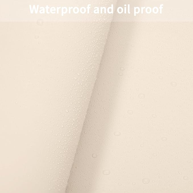 Leather Table Pad,1.8mm Thick,40x84 Inch,Table Pads for Dining Room Table Rectangular,Table Protector for Dining Room Table,Dining Table Cover Protector(Off White+Light Gray,40x84)