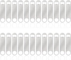 24 Pack Flat Beer Bottle Opener 5 inch Heavy Duty Stainless Steel Flat Bottle Opener Metal Beer Bottle Openers Silver Beer Openers for Bartender Kitchen Bar or Restaurant (Silver, 5 inch)
