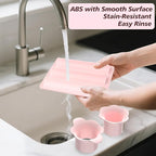 Cake Pop Cutter and Pusher with Tray - Circle Cake Pop Mold Set | Smooth & Easy-Clean Surface (Pink-Cutter & Tray Set)