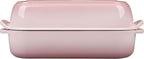 Enameled Cast Iron Loaf Pan with Lid, Dutch Oven Bread pan for Homemade Sourdough Bread Baking, 12.5x5.5 inch, 5qt, Pink
