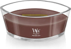 WoodWick Smoked Walnut & Maple Holiday Candle Gifts for Women and Men, 16 oz Ellipse Candle with Crackling Wick