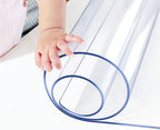Large Table Protector Clear Plastic Tablecloths Transparent PVC Dinner Table Cover Protection for Party Wedding Conference Meeting Tabletop Protector Easy Clean Waterproof Wipeable 44x120 inch