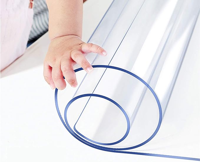 Multi-Size Table Protector Large Clear Plastic Tablecloth Vinyl Tablecloth PVC for Dining Painting Table Mat Pad Furniture Protector 42x60 inch