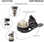 WOTOR Champagne&Wine Bottle Stoppers Stainless Steel with Food Grade Silicone, Leak Proof Keep Fresh Reusable Saver, Cork Suitable for Wine, Champagne, Cava, Prosecco and Sparkling (4 Pack Black）