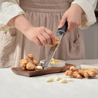 Long Flat Head Stainless Steel Cheese Grater Precision-Engineered Blades, Lemon Ginger Zester Non-Slip Handle, Ideal for Parmesan, Citrus, Spices, Durable Rust-Resistant (12.6" x 1.38")