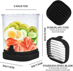 Strawberry Slicer, Fruit Slicer Cup with Push Plate, Grape Cutter Cup Slicers Kitchen Gadget for Egg Kiwi Banana Cucumber, Strawberry Slicers Cutter Tool for Fruits Vegetables (Light Blue, One Size)