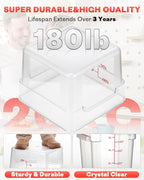 6QT Clear Food Storage Containers: 6 PCS[Food Grade][Hot&Cold Resistant] NSF Food Storage Containers with Lids for Home Restaurant Kitchen Storage Pizza Proof Dough, BPA Free