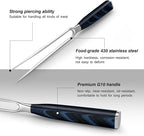 FINTISO BBQ Carving Knife Set, Brisket Slicing Knife and Fork Set, Japanese High Carbon Steel Slicing Knives with G10 Handle, Full Tang Ultra Sharp Meat Cleaver