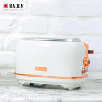 Haden Heritage 2 Slice Wide Slot Stainless Steel Toaster Bundled with 12 Cup Programmable Drip Coffee Maker Coffee Machine, Ivory & Copper