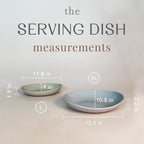 Mora Ceramic Large Serving Bowls- Set of 2 Oval Platters for Entertaining. Modern Kitchen Dishes for Dinner, Fruit, Salad, Turkey, etc. Oven, Dishwasher Safe, 55/35 oz, 13.5" / 11.8" - Neutrals