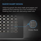 AC Infinity Grinder Card, Black Aluminum Milling Tool with Manual Grater Surface for Pepper, Spices, and Tea