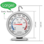 Oven Thermometers for Gas or Electric Oven Temperature Gauge with 100-600°F/50-300°C,Large Dial & Numbers,Best Kitchen Thermometer for Long Time in Oven Baking, Cooking,No Fading Color-Efeng