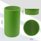 Universal Knife Block Holder Multi-Functional Resin Knife Storage Slot to Protect Blades Detachable for Easy Cleaning Kitchen Knife Holder for Counter Top (Green)