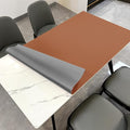 Dining Table Protector Pad for Dining Room Table - Can Be Used On Both Sides Waterproof and Easy to Clean Good Flatness Used for Dining Table(Brown+Gray 54x98)