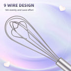 30Pcs Heart Shaped Egg Beater Stainless Steel Mini Manual Eggs Whisk Bulk with Individual Package, Wedding Bridal Engagement Party Return Gift Baby Shower Favors Souvenirs for Guests