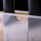 Schmidt Brothers - Acacia Downtown Magnetic Knife Block, Acacia Hardwood and Acrylic Shield, Universal Cutlery Storage For 16-18 Knives