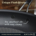 Anolon X Hybrid Nonstick Induction Frying Pan/Skillet, 10 Inch - Dark Gray