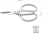Stainless Steel Kitchen Shears Full-Steel Forged Metal Kitchen Scissors for Food (Kitchen Scissors-B)