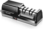 Knife Sharpener, Professional 2-Stages Eleltric Knife Sharpeners with Diamond Abrasives for 20-Degree Straight Edge, Knife Sharpener for Kitchen Knives with Sharpening and Polishing