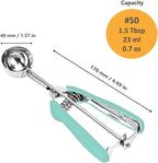 Cookie Scoop, Ice Cream Scoop, 1.5 Tbsp/ 23ml/ 0.7 oz Cookie Scoops for Baking, 18/8 Stainless Steel Cookie Scooper for Baking, Cookie Dough Scoop, Ice Cream Scooper with Trigger Release (Mint)
