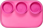 madesmart dipware 3 Bowl Serving Tray, Collapsible & Removable Dip Bowls for Charcuterie, Guacomole, Snacks, Veggies, Premium Dishwasher & Microwave Safe, Multipurpose Plate & Bowl, Pink