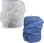 Dolphin Cylinder Animal Resin Casting Silicone Mold for Home Decor & Candle Making Wave Spiral Mold
