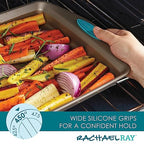47578 Cucina Nonstick Bakeware Set with Grips Includes Nonstick Bread Pan, Baking Sheet, Cookie Sheet, Baking Pans, Cake Pan and Muffin Pan - 10 Piece, Latte Brown with Agave Blue Grips - view 4